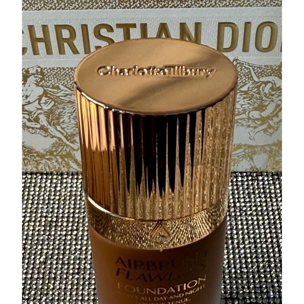 Charlotte Tilbury Airbrush Flawless Foundation 15.5 Cool Hard to Find Dark Shade